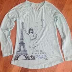 Long sleeve teal shirt